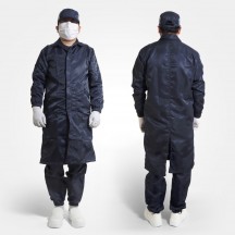 크린룸(네이비 롱 가운 상의) 무진 제전 방진복 - 단품