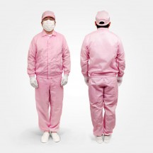 크린룸 무진복 ( 핑크 TP 투피스 상하의 SET ) 제전 방진복