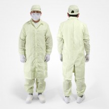 크린룸 ( 노란색 롱 가운 상의 ) 무진 제전 방진복 - 단품