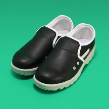 검정 통기성 크린룸 제전 방진 안전 단화